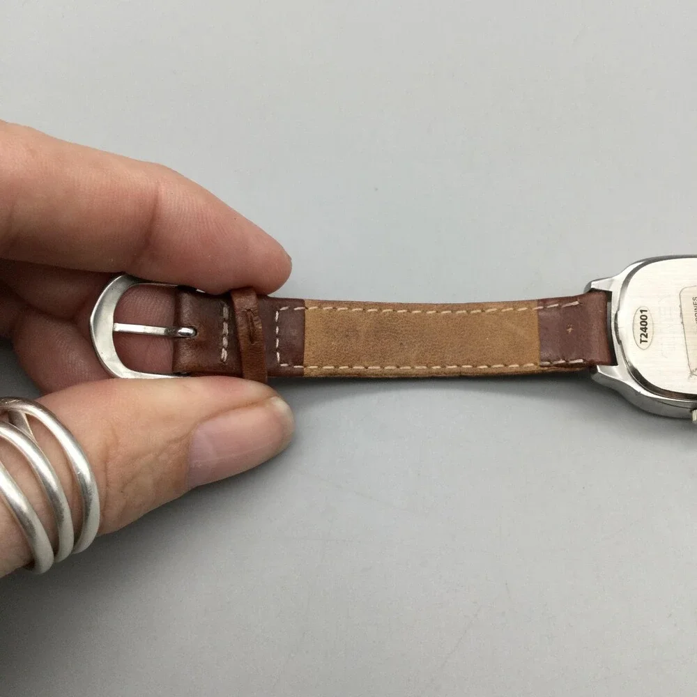 Timex Indiglo Womens Watch 26mm White Dial Brown Leather T24001 New Battery